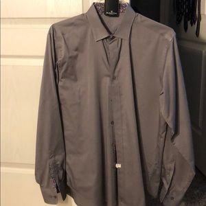 Men’s Bugatchi silver button down